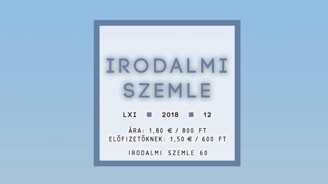 Irodalmi Szemle 60 (A decemberi lapszám tartalma)