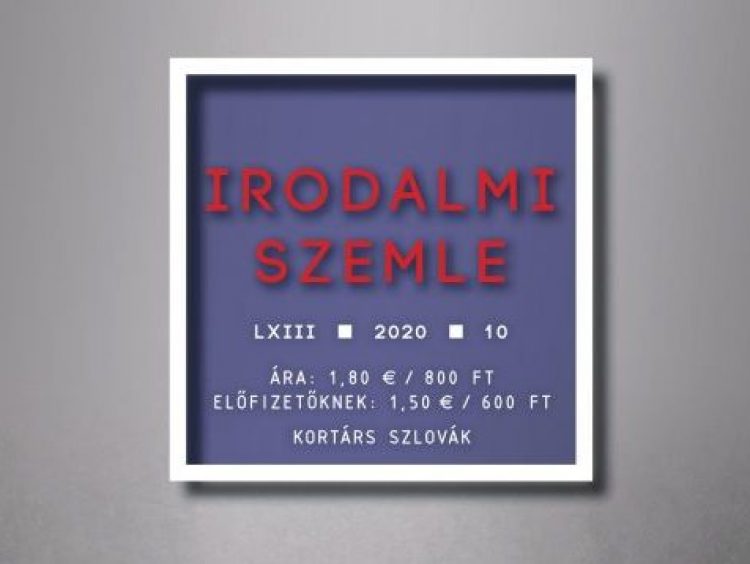 Kortárs szlovák — Az Irodalmi Szemle 2020. októberi száma (teljes)