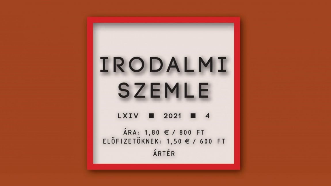ÁRTÉR — Az Irodalmi Szemle áprilisi száma (tartalom)
